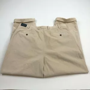 Brooks Brothers NEU Elliot 38W 30L Etikett (tatsächlich 38W 30L) elfenbeinfarbene cremefarbene Herrenhose - Bild 1 von 11