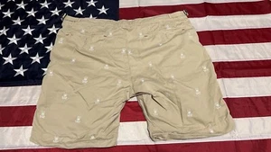 Psycho Bunny Men’s brown pale Classic Fit All Over Bunny Print Shorts Size 38. - Picture 1 of 12