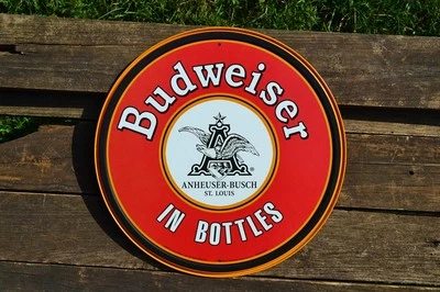 Budweiser in Bottles Tin Metal Sign - Anheuser Busch - Beer - Bud Beechwood Aged - Image 1 of 4