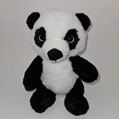 Juguete de peluche A&A Global 2020 Panda Bear de 10" negro blanco Foto 1 de 4