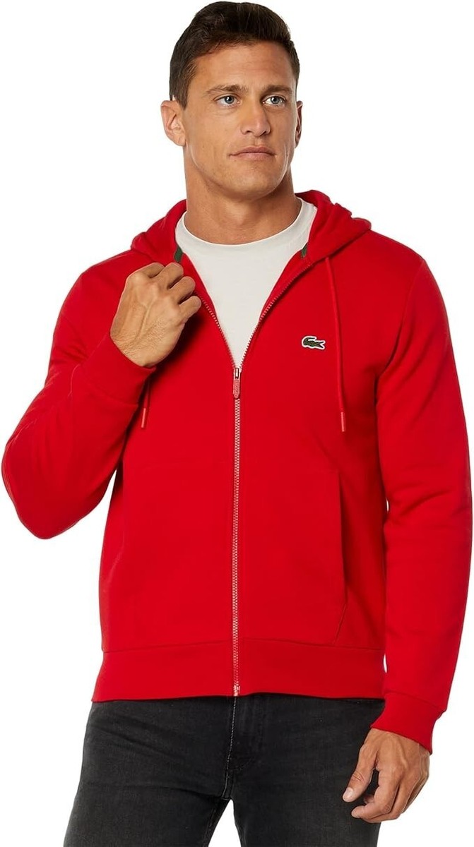 Sudadera Roja Con Capucha Sudaderas De Lacoste Ropa De Marca
