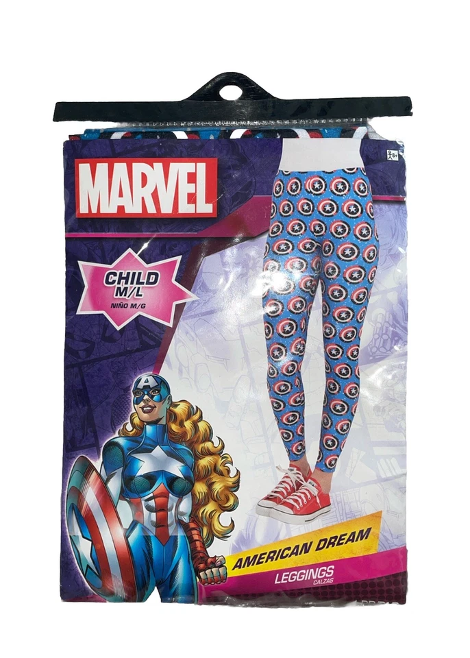 Marvel American Dream Leggings Halloween Costume Lounge Child Size M/L