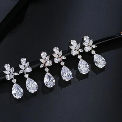 Pendientes Circonita AAA Cristales Swarovski Stellux™ 18K Plt. 3 colores Foto 1 de 4