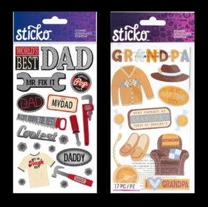 U CHOOSE Sticko FIX IT DAD & GRANDPA Stickers Father Daddy Papa Son Grandfather - Picture 1 of 3