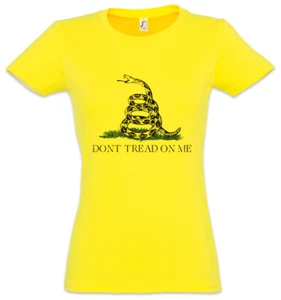 Don't Tread On Me II Damen T-Shirt Gadsden USA Flag Continental Soldiers Marines - Picture 1 of 1