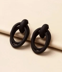 Schwarze Boho Glieder Ohrringe - Bild 1 von 6