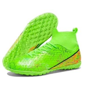 Unisex-Adult Soccer Cleats Lightweight Futsal Training 9.5 Green/Black/Orange - Picture 1 of 7
