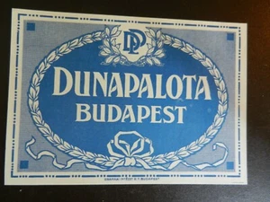 *DUNAPALOTA in BUDAPEST* VINTAGE HOTEL/LUGGAGE LABEL. APPROX 5.25" x 3.75" - Picture 1 of 1