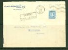 ICELAND GRIMSBY SHIP LETTER FE 5 1938 TO DUNDEE