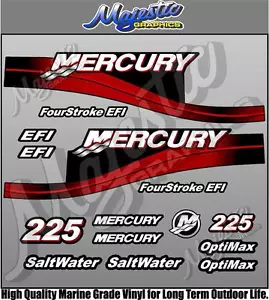 MERCURY 225hp - EFI - OUTBOARD DECALS - Bild 1 von 1
