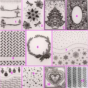 Christmas Tree Folder Plastic Template Embossing Dies Stencil Art DIY Snow Lace - Picture 1 of 61