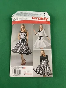 Simplicity 1061 Flared Dress and Lined Jacket Misses 4-12 Sewing Pattern Uncut - Picture 1 of 3