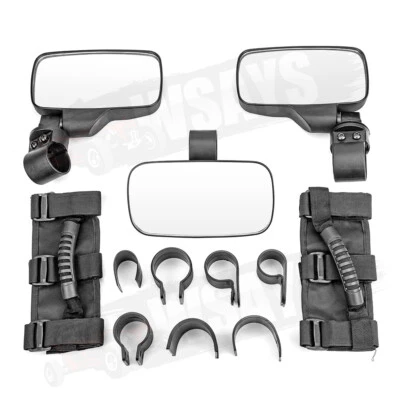 For Kubota RTV500 RTV-X1140 RTV-X900 Rear-View Center & Side Mirrors Handle Grab - Imagem 1 de 4