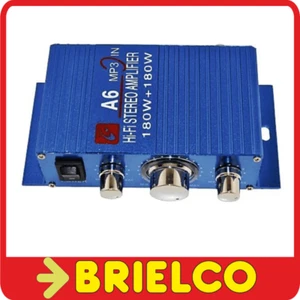 AMPLIFICADOR MINI STEREO HIFI 12VDC 180W+180W MAX AGUDOS GRAVES VOLUMEN BD11750 - Imagen 1 de 2