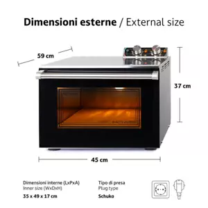 Macte Ovens Nettuno | Forno elettrico per pizza e pane con Vera pietra biscotto - Foto 1 di 8