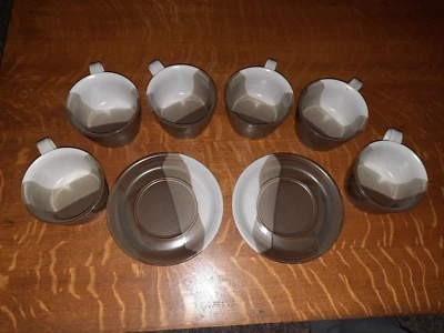 Lote de 6 tazas y 2 platillos, arte Mikasa Ben Seibel Potter Foto 1 de 4