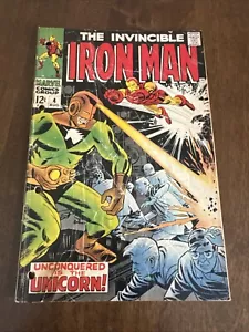 INVINCIBLE IRON MAN #4 1968 SILVER ERA COMIC BOOK MARVEL - Picture 1 of 13