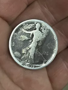 Moneda de plata 1918 S ESTADOS UNIDOS MEDIO DÓLAR WALKING LIBERTY - Imagen 1 de 4