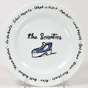 Pottery Barn MILLENNIUM - SEVENTIES 8.25" Dessert Appetizer Plate Disco GoGo - Picture 1 of 10