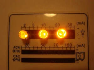 10x LED 5mm Giallo/Arancione Super Luminoso Low-Current LTL-2R3VYKNT Liteon # - Foto 1 di 8