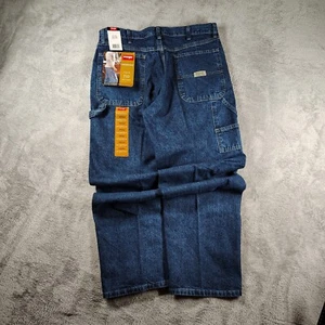 NEW Wrangler Hero Carpenter Jeans Mens 34X32 Blue Grunge Skater Baggy Y2K 2000s - Picture 1 of 8