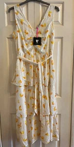 Ladies Very Tiered Maxi Dress Broderie Anglaise White Cream size 14 - Picture 1 of 10