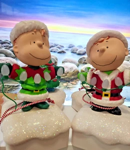 Hallmark Peanuts Gang CHRISTMAS LIGHT SHOW with Light & Music Set of 4 Wireless - Picture 1 of 12