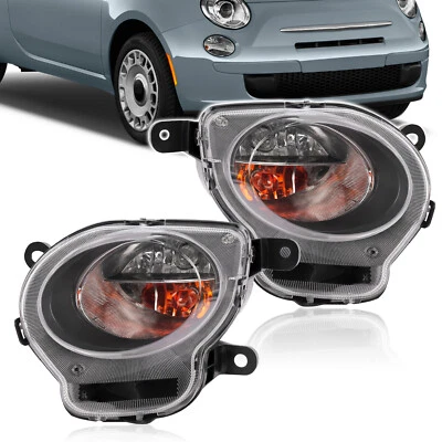 For Fiat 500 2012-2017 Clear Lens Front Right + Left Turn Signal Parking Lights - Image 1 of 4