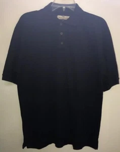 Tommy Bahama Men Small Short Sleeve Button Down Polo Shirt Cotton Black - Picture 1 of 7