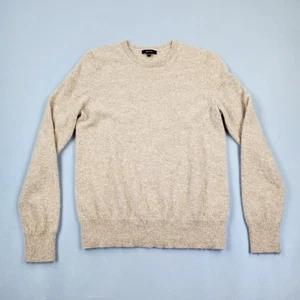 Quince Damen mongolischer Kaschmir Rundhalsausschnitt Pullover haferflocken hellbraun Langarm Oberteil M - Bild 1 von 12