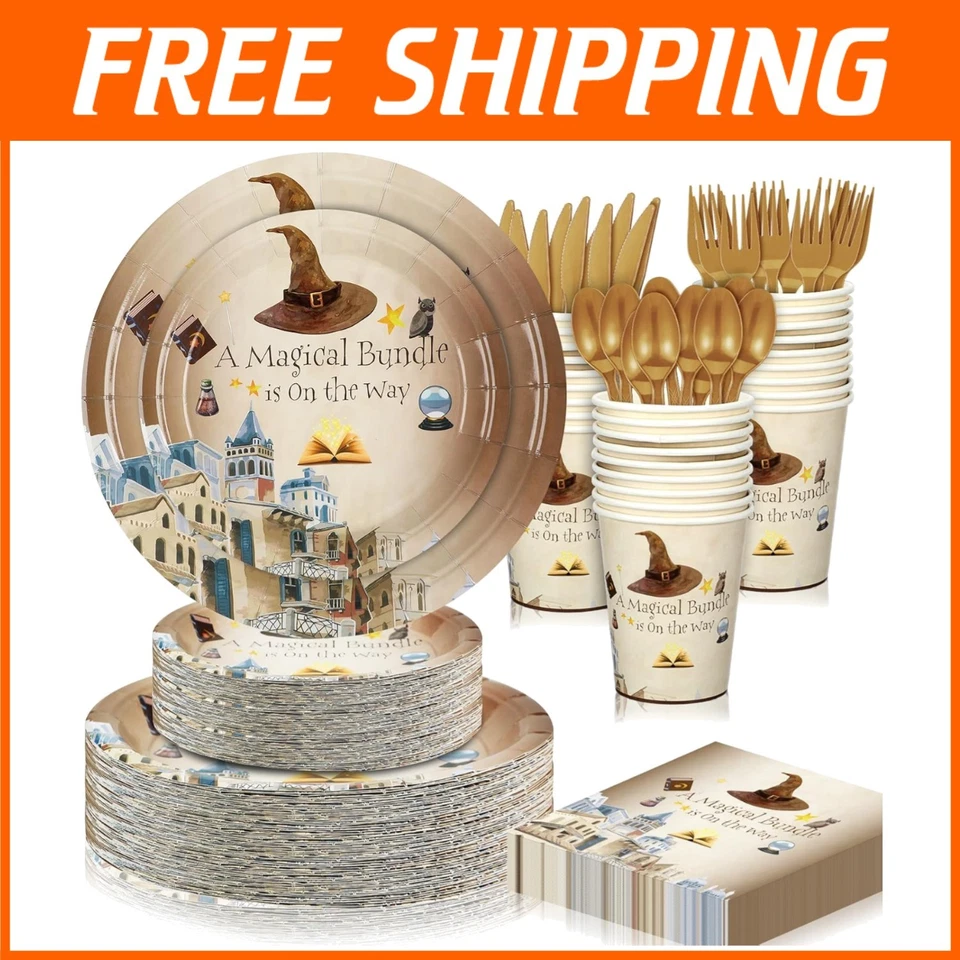 Magical Wizard Party Tableware Set - 350 Pcs - Image 1 of 4