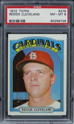 1972 Topps Reggie Cleveland #375 PSA 8 NM-MT - Image 1 of 2
