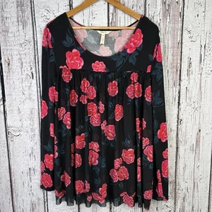Matilda Jane Winter Blooms Babydoll Top Blouse Large Long Sleeve Floral Flowy - Picture 1 of 15