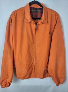 Giacca Harrington Vintage Polo Ralph Lauren ARANCIONE Full Zip Bomber Uomo Tg 2XL - Foto 1 di 8