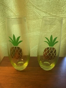 Coppia di bicchieri ananas in vetro soffiato - Foto 1 di 4