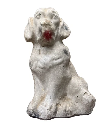 Antique Chalkware Dog Circa 1925 Carnival - Image 1 of 4