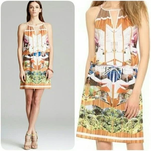 Clover Canyon Room With A View Keyhole Neck Landscape Print Sleeveless Dress, XS - Bild 1 von 14