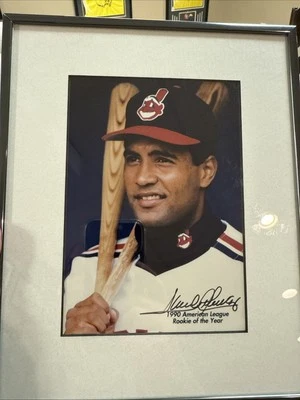 SANDY ALOMAR JR. Signed Autographed Cleveland Indians Guardians 5x7 Photo Framed - Image 1 of 4