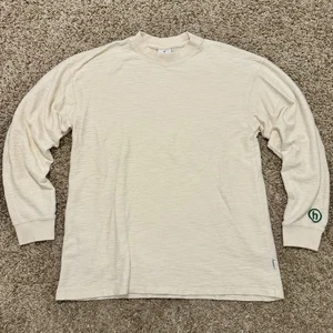 Hidden NY Slub LongSleeve Crewneck Thermal Shirt Cream White Men’s Size Medium - Picture 1 of 5