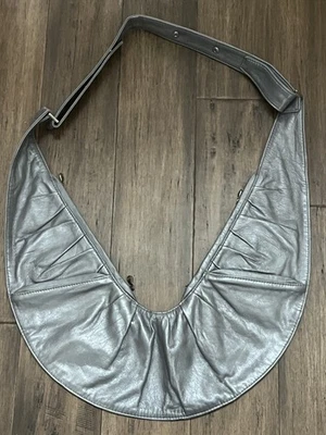 The Sash Bag Crossbody Bag Shimmer Skies Blue Gray Leather Sling Adjustable  - Image 1 of 4