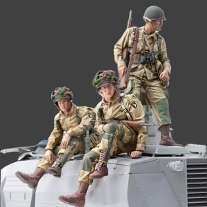 1/16 3pcs Resin Model Kit US Army Airborne Tank Riders WW2 (no tank) Unpainted - Picture 1 of 2