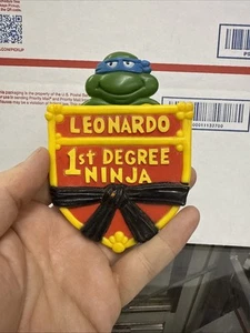 1989 Teenage Mutant Ninja Turtles  Rad Badge Burger King  Leonardo 1st Degree  - Picture 1 of 5