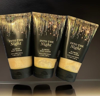 Bath & Body Works LOT of 3 Into The Night Exfoliating Glow Body Scrub 8 oz NEW - Image 1 of 4