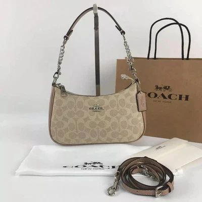 NWT Coach Teri Shoulder Bag In Signature Canvas CV933 Ships from the US - Image 1 of 4