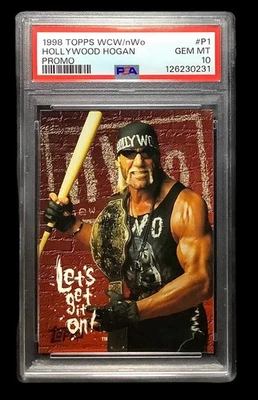 Topps WCW 1998 #P1 Hollywood Hogan RC; Hulk primer tacón nuevo en caja promoción de lucha PSA 10 Foto 1 de 2