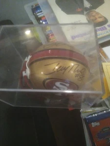 Jerry Rice And Joe Montana Signed Mini Football Helmet With Certificate - Picture 1 of 3