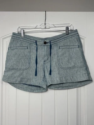 Pantalones Cortos The North Face Larisen Mezcla de Lino Para Mujer 10 Azul Blanco Rayas Puños Foto 1 de 4