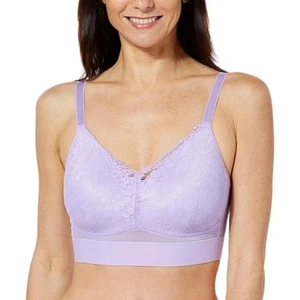 Rhonda Shear Molded Cup Bra with Lace Overlay Purple - Bild 1 von 1