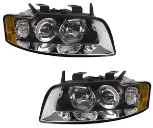 For A4 / S4 2002-2005 Halogen Headlight Assembly Left & Right Sides - Picture 1 of 9