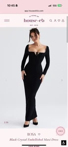 NWT House of CB Rosa Embellished Long Sleeve Dress size L - Picture 1 of 11